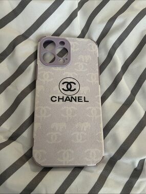 iPhone 13 Pro Max CHANEL Lavender Logo iPhone Case